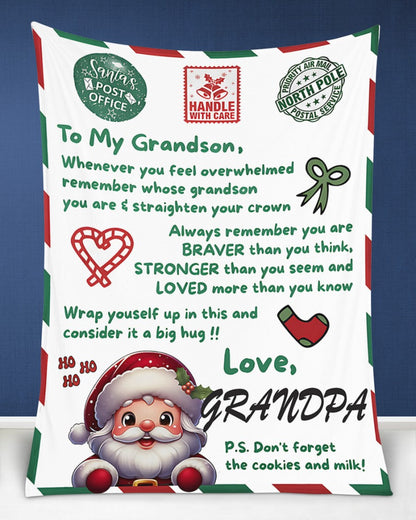 BLANKET FOR GRANDSON – COMFORT & WARMTH GIFT FROM GRANDPA  Sherpa Fleece Quilt Blanket virgo00 (SKUB10-182)