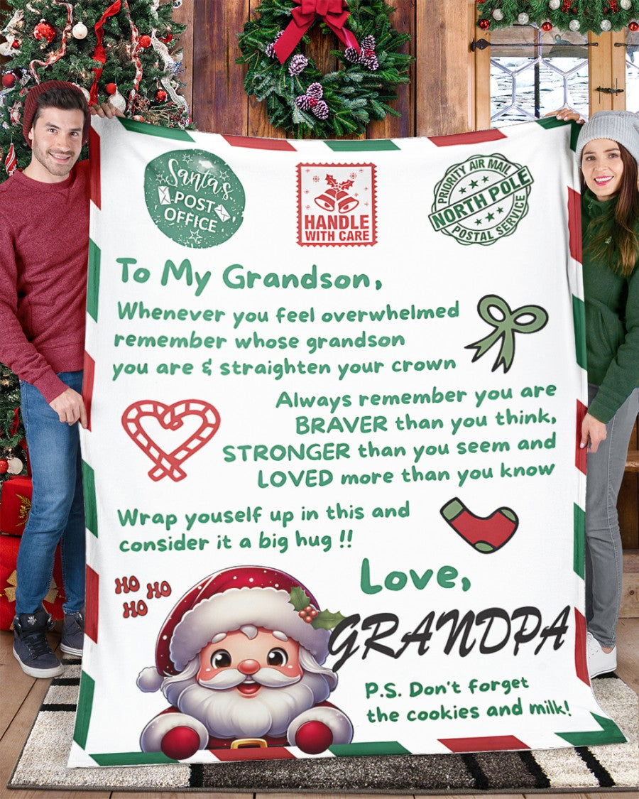 BLANKET FOR GRANDSON – COMFORT & WARMTH GIFT FROM GRANDPA  Sherpa Fleece Quilt Blanket virgo00 (SKUB10-182)