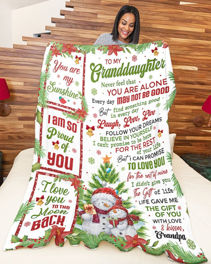 BLANKET FOR GRANDDAUGHTER – COMFORT & WARMTH CHRISTMAS GIFT FROM GRANDPA  Sherpa Fleece Quilt Blanket virgo00 (SKUB10-184)