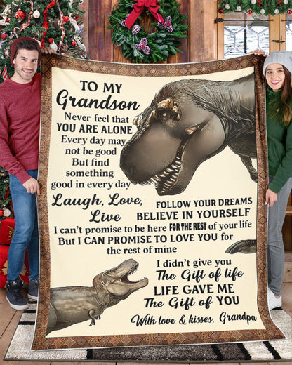 BLANKET FOR GRANDSON – COMFORT & WARMTH GIFT FROM GRANDPA  Sherpa Fleece Quilt Blanket virgo00 (SKUB-BLK-GPKL)