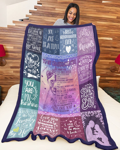 BLANKET FOR GRANDDAUGHTER – COMFORT & WARMTH GIFT FROM GRANDPARENTS  Sherpa Fleece Quilt Blanket virgo00 (SKUB11-BLK-04)