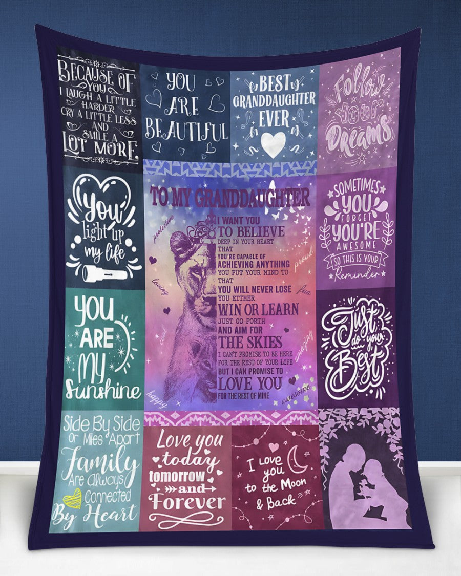 BLANKET FOR GRANDDAUGHTER – COMFORT & WARMTH GIFT FROM GRANDPARENTS  Sherpa Fleece Quilt Blanket virgo00 (SKUB11-BLK-04)
