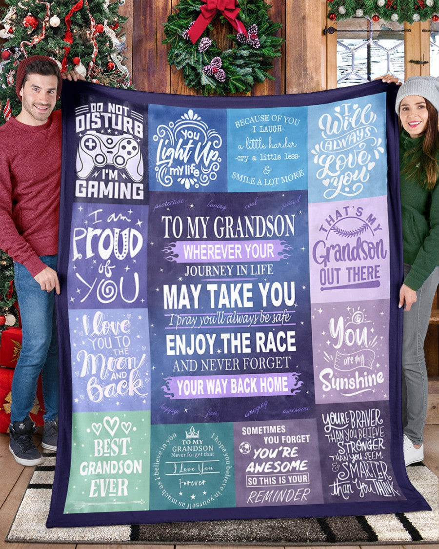 BLANKET FOR GRANDSON – COMFORT & WARMTH GIFT FROM GRANDPARENTS  Sherpa Fleece Quilt Blanket virgo00 (SKUB11-BLK-02)