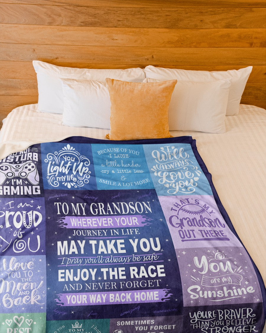 BLANKET FOR GRANDSON – COMFORT & WARMTH GIFT FROM GRANDPARENTS  Sherpa Fleece Quilt Blanket virgo00 (SKUB11-BLK-02)