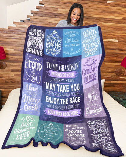 BLANKET FOR GRANDSON – COMFORT & WARMTH GIFT FROM GRANDPARENTS  Sherpa Fleece Quilt Blanket virgo00 (SKUB11-BLK-02)