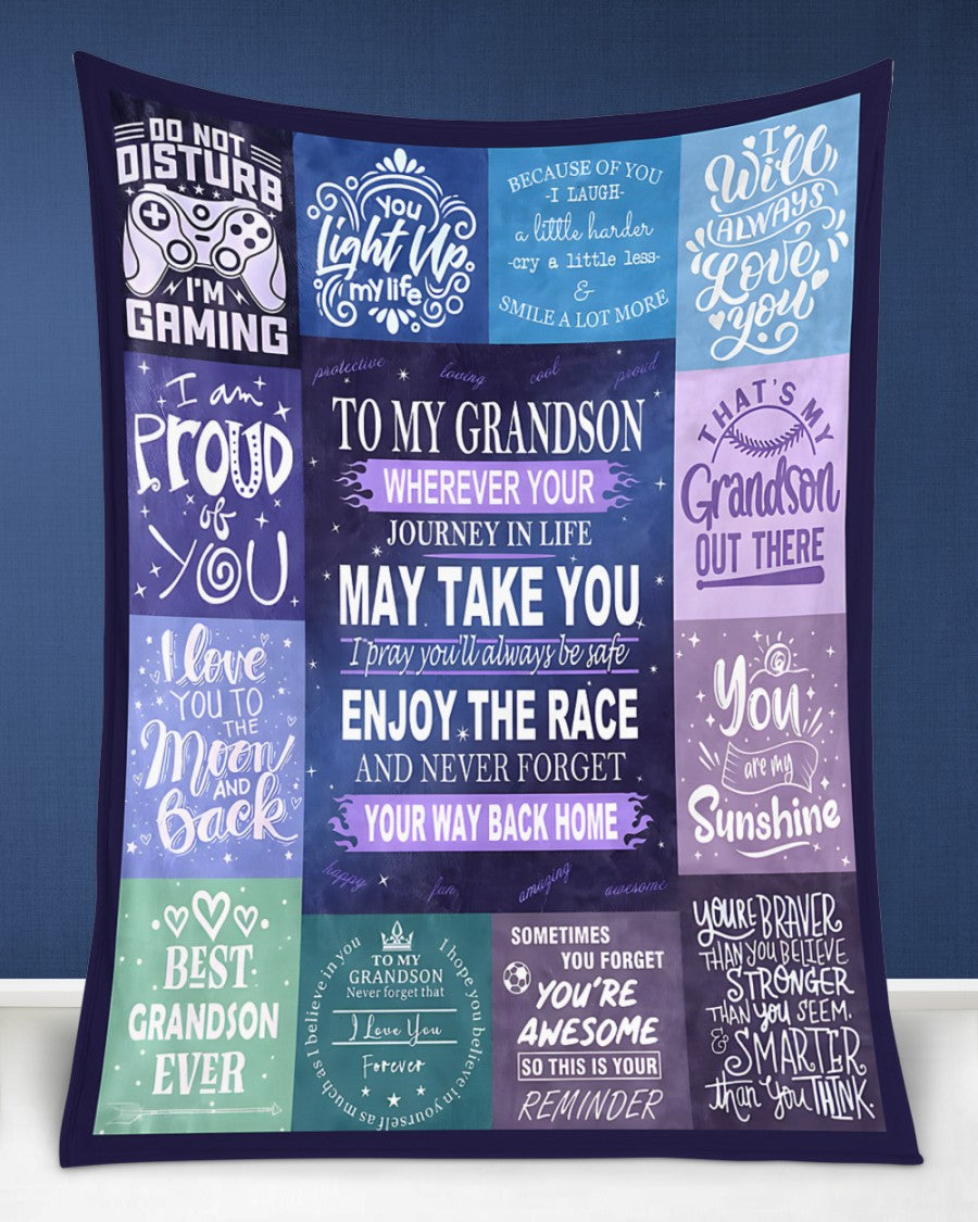BLANKET FOR GRANDSON – COMFORT & WARMTH GIFT FROM GRANDPARENTS  Sherpa Fleece Quilt Blanket virgo00 (SKUB11-BLK-02)