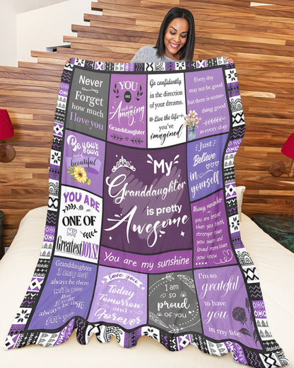 BLANKET FOR GRANDDAUGHTER – COMFORT & WARMTH GIFT FROM GRANDPARENTS  Sherpa Fleece Quilt Blanket virgo00 (SKUB11-BLK-03)