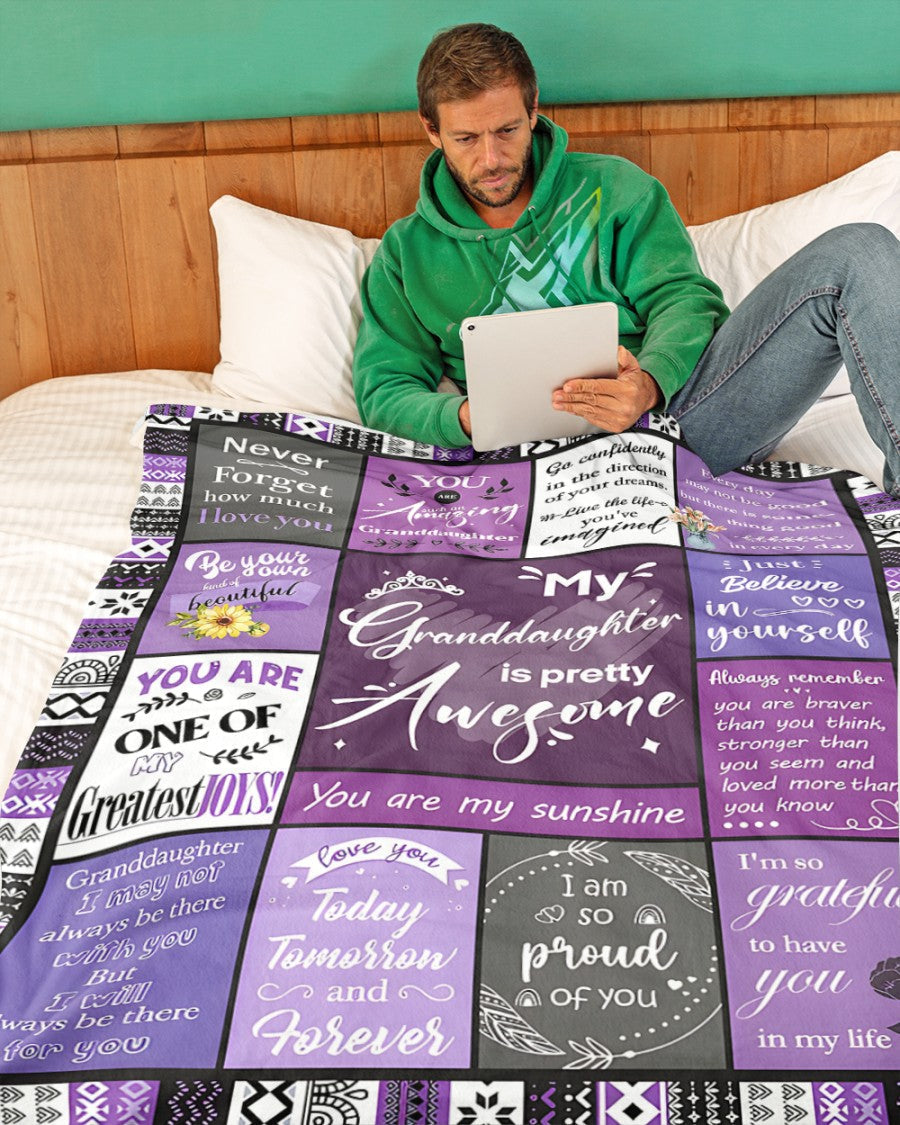 BLANKET FOR GRANDDAUGHTER – COMFORT & WARMTH GIFT FROM GRANDPARENTS  Sherpa Fleece Quilt Blanket virgo00 (SKUB11-BLK-03)