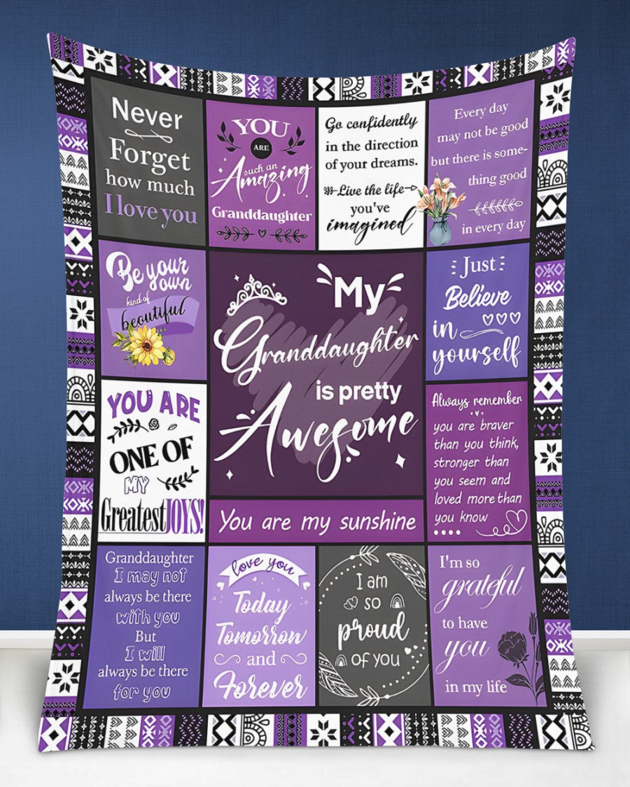 BLANKET FOR GRANDDAUGHTER – COMFORT & WARMTH GIFT FROM GRANDPARENTS  Sherpa Fleece Quilt Blanket virgo00 (SKUB11-BLK-03)
