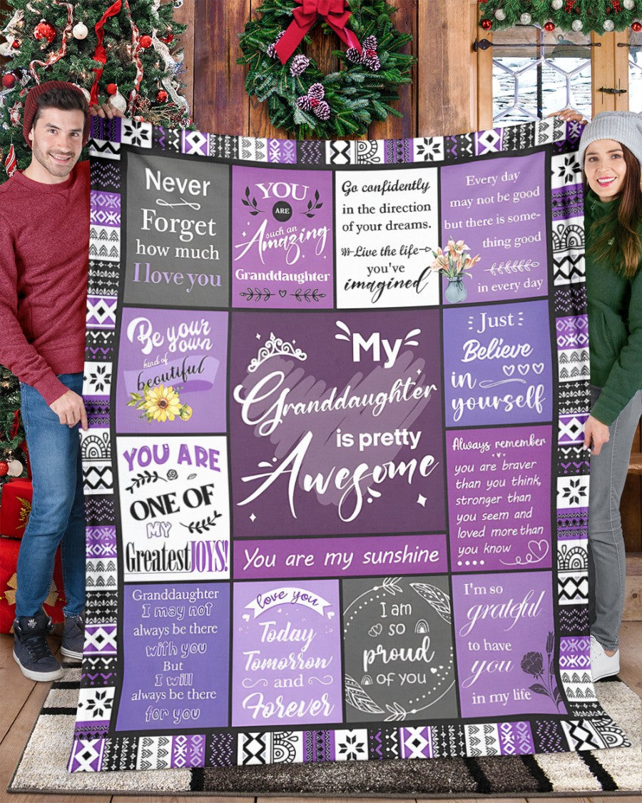 BLANKET FOR GRANDDAUGHTER – COMFORT & WARMTH GIFT FROM GRANDPARENTS  Sherpa Fleece Quilt Blanket virgo00 (SKUB11-BLK-03)