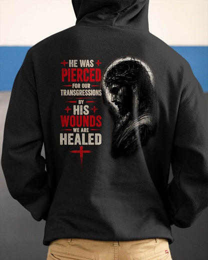 HE WAS PIERCED FOR OUR TRANSGRESSIONS  - CHRISTIAN T-SHIRT - FOR MEN Virgo00 (SKU2608-71)