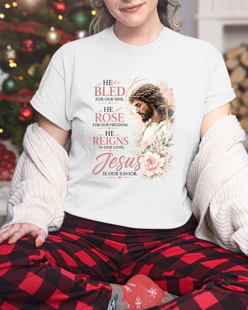 JESUS IS OUR SAVIOR - CHRISTIAN T-SHIRT - FOR WOMEN Virgo00