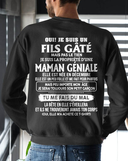 DÉCEMBRE T-SHIRT, JE SUIS UN FILS GÂTÉ - DE MAMAN À SON FILS - VIRGO12 (SKU2606-225-12)