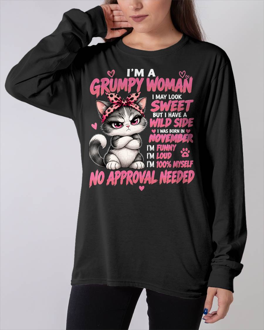 NOVEMBER SHIRT I'm A Grumpy Woman - For Women - Virgo11 (SKU2609-185-11)