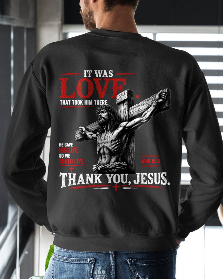 Christian T-Shirt Thank you Jesus - For Men - Virgo00 (SKU2608-29)