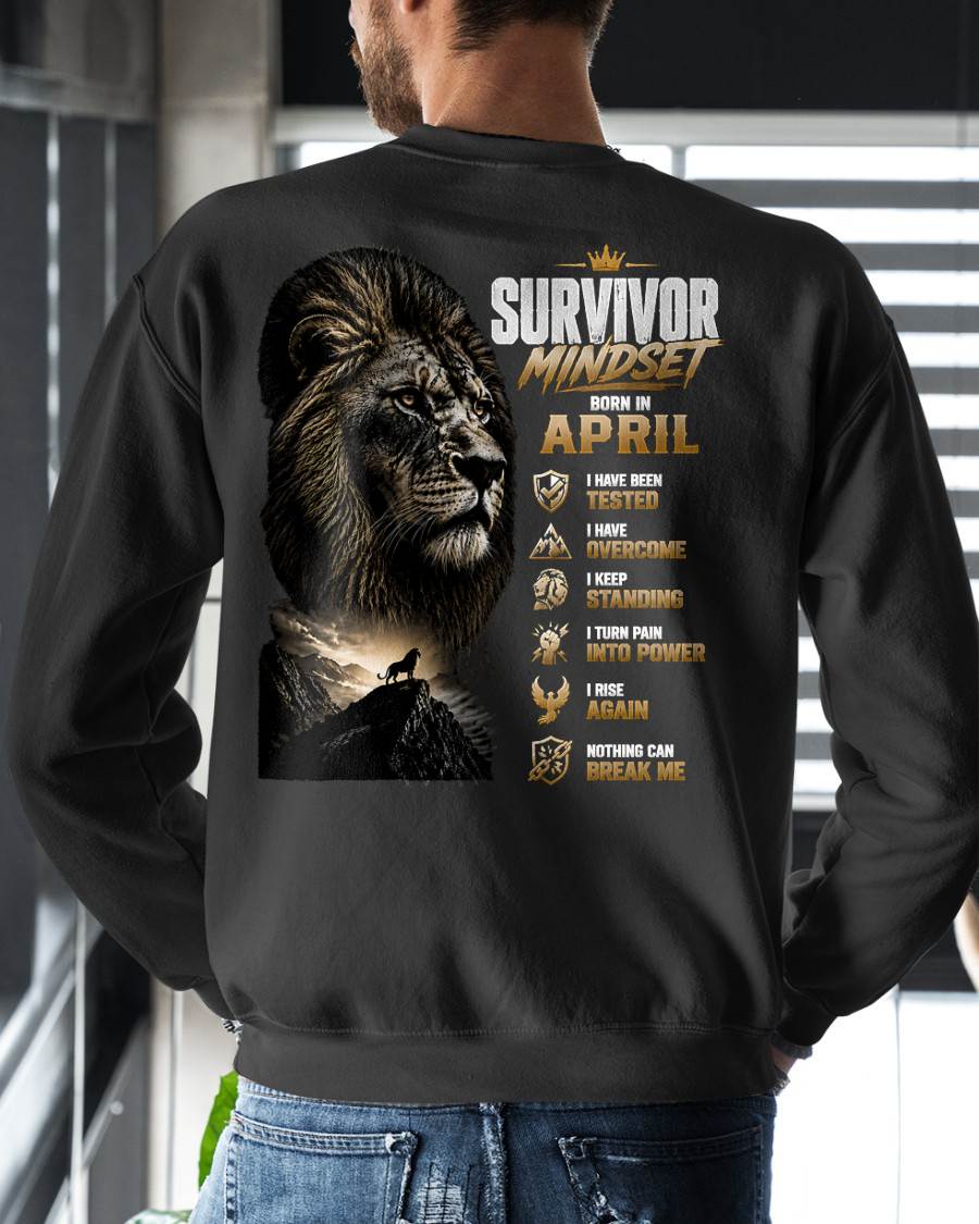 APRIL SHIRT Survivor Mindset - For Men - Virgo04 (SKU2608-659-04)