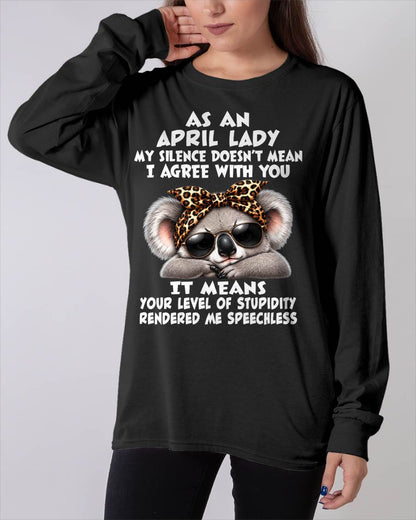 APRIL SHIRT As A April Lady - For Women - Virgo04 (SKU2609-113-04)