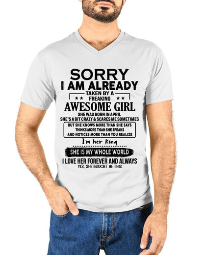 April - Awesome Girl born in April - Special gift for your boyfriend - From Wife Virgo04 (SKU.AT16)