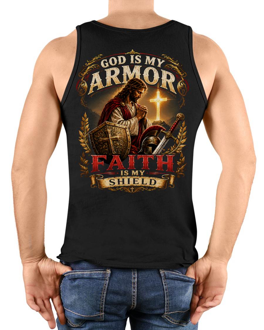 CHRISTIAN T-SHIRT God is my Armor - For Men - Virgo00 (SKU2608-174)
