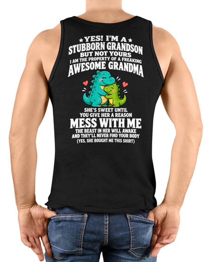 SHIRT Stubborn Grandson Of An Awesome Grandma - From Grandma - To Grandson - Virgo00 (SKU2610-59-00)
