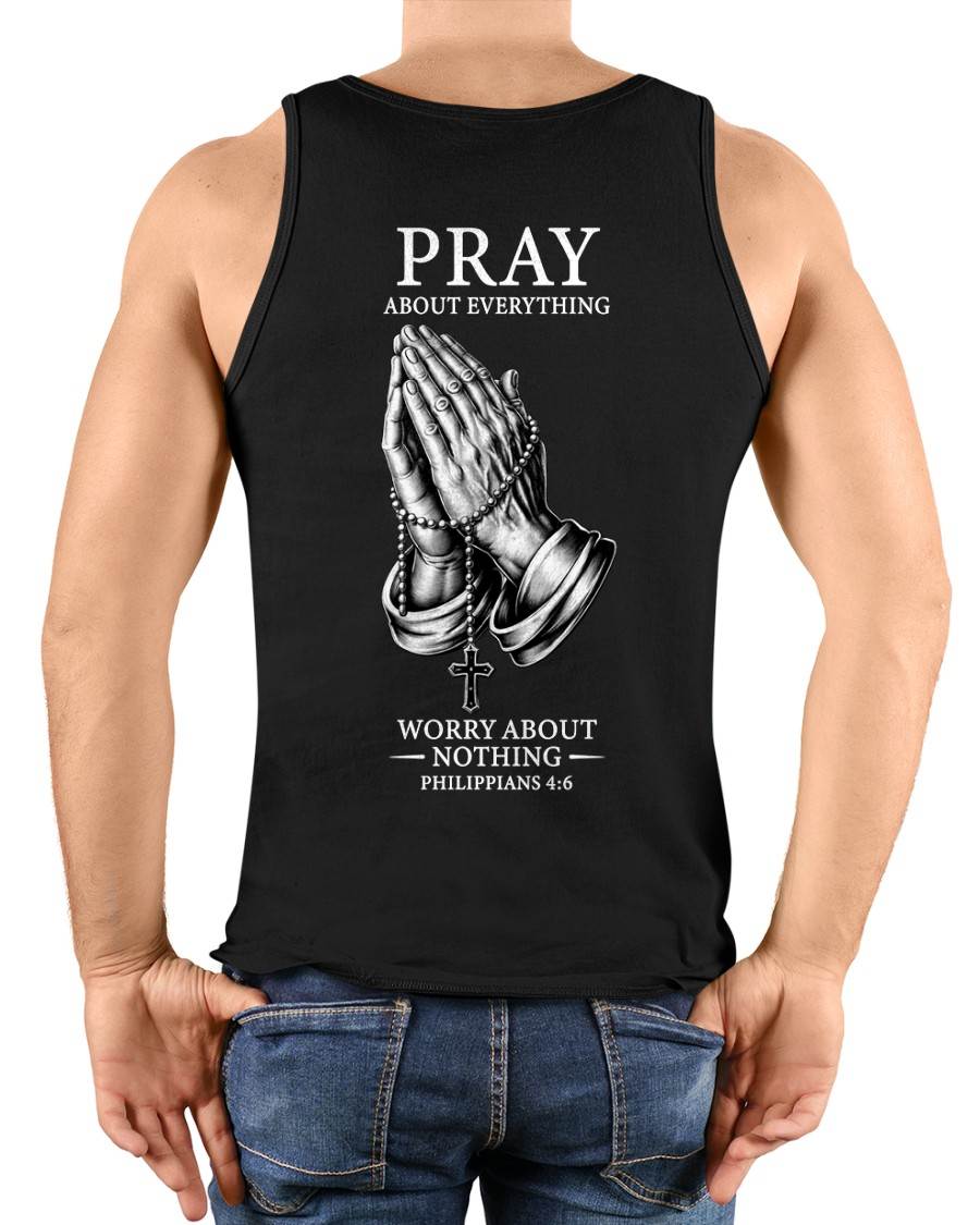Christian T-Shirt Pray About Everything - For Men - Virgo00 (SKU2607-335)