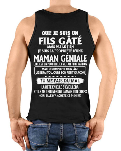 T-SHIRT, JE SUIS UN FILS GÂTÉ - DE MAMAN À SON FILS - VIRGO00 (SKU2606-225-00)