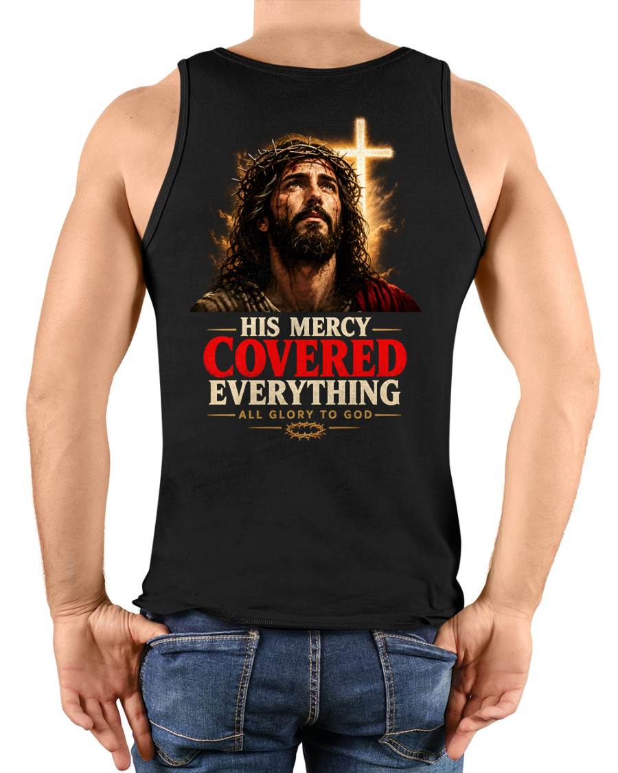 CHRISTIAN T-SHIRT His Mercy Covered - For Men - Virgo00 (SKU2608-94)