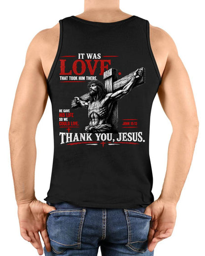 Christian T-Shirt Thank you Jesus - For Men - Virgo00 (SKU2608-29)