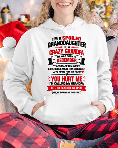 DECEMBER SHIRT Grandpa Is A Hero - From Grandpa - To Granddaughter - Virgo12 (SKU2609-354-12)