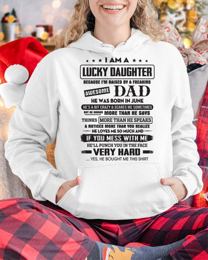June - Lucky Daughter of Awesome Dad - Perfect Gift For Daughter From Dad - Virgo06 (SKU08-47-06)