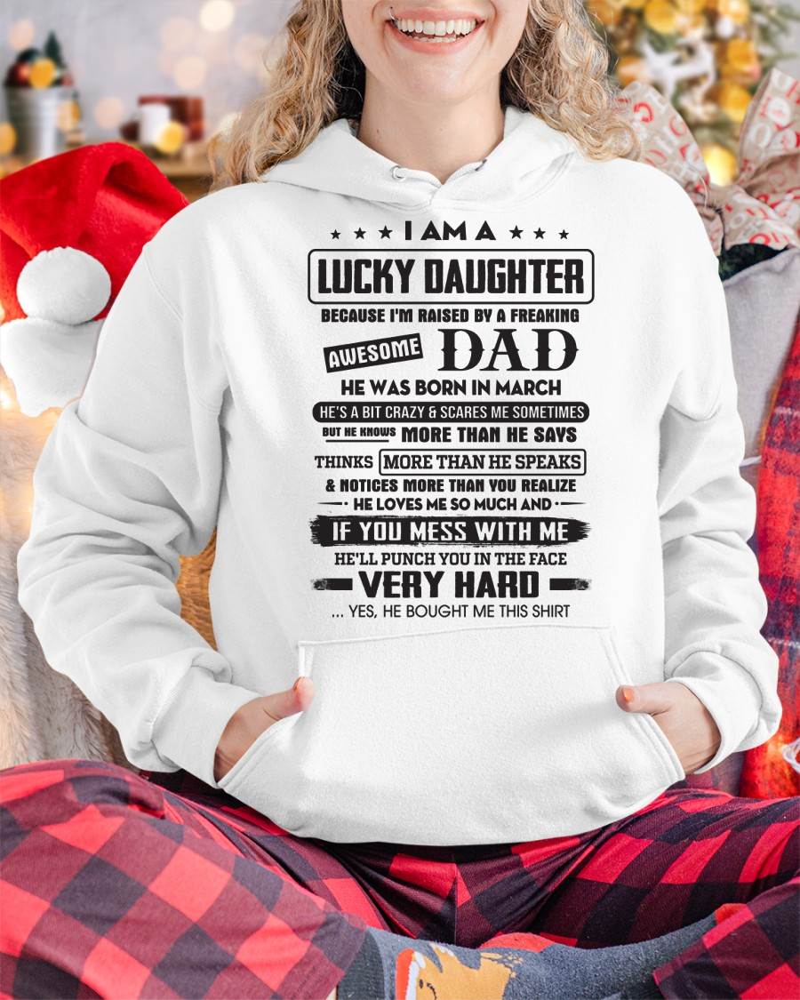 March - Lucky Daughter of Awesome Dad - Perfect Gift For Daughter From Dad - Virgo03 (SKU08-47-03)