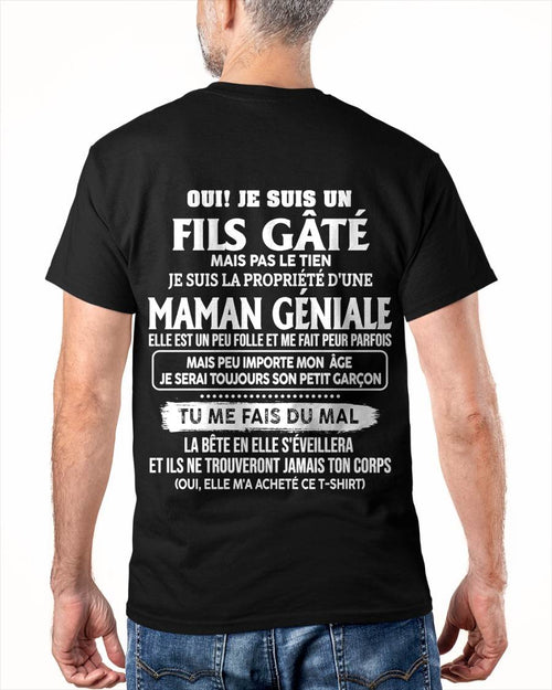 T-SHIRT, JE SUIS UN FILS GÂTÉ - DE MAMAN À SON FILS - VIRGO00 (SKU2606-225-00)