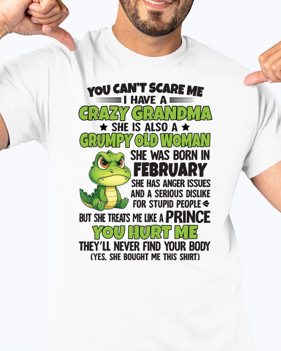 FEBRUARY - YOU CAN'T SCARE ME - FOR GRANDSON - GIFT FROM GRANDMA - virgo02 (SKU09-85-02)