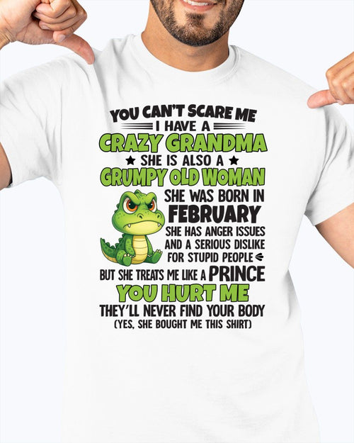 FEBRUARY - YOU CAN'T SCARE ME - FOR GRANDSON - GIFT FROM GRANDMA - virgo02 (SKU09-85-02)