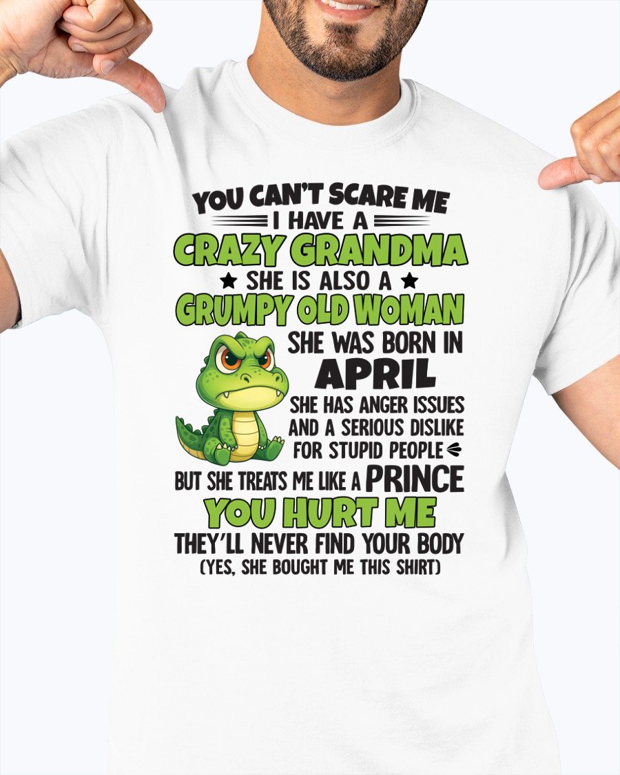 APRIL - YOU CAN'T SCARE ME - FOR GRANDSON - GIFT FROM GRANDMA - virgo04 (SKU09-85-04)