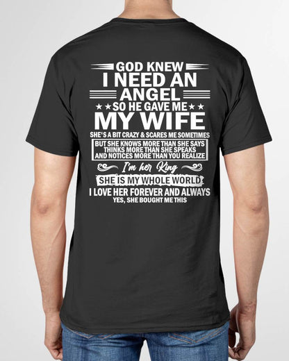 GOD KNEW I NEED AN  ANGEL SO HE GAVE ME MY WIFE - FROM WIFE - virgo00  (SKU2603-302-00)