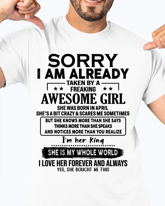 April - Awesome Girl born in April - Special gift for your boyfriend - From Wife Virgo04 (SKU.AT16)