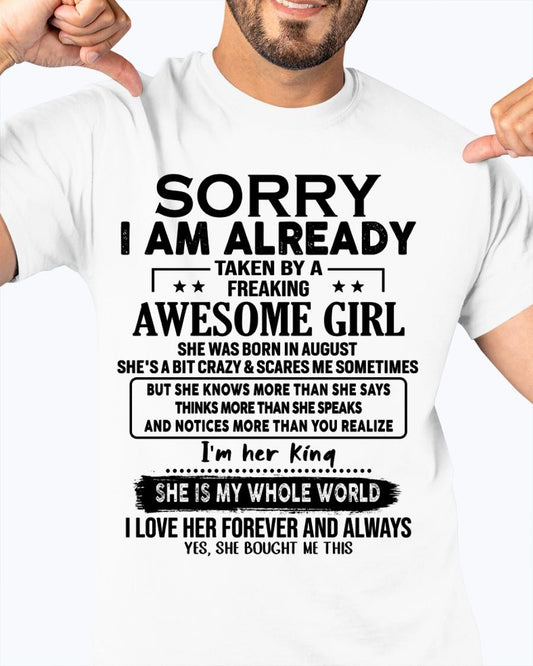 August - Awesome Girl born in August - Special gift for your boyfriend - From Wife Virgo08 (SKU.AT16)