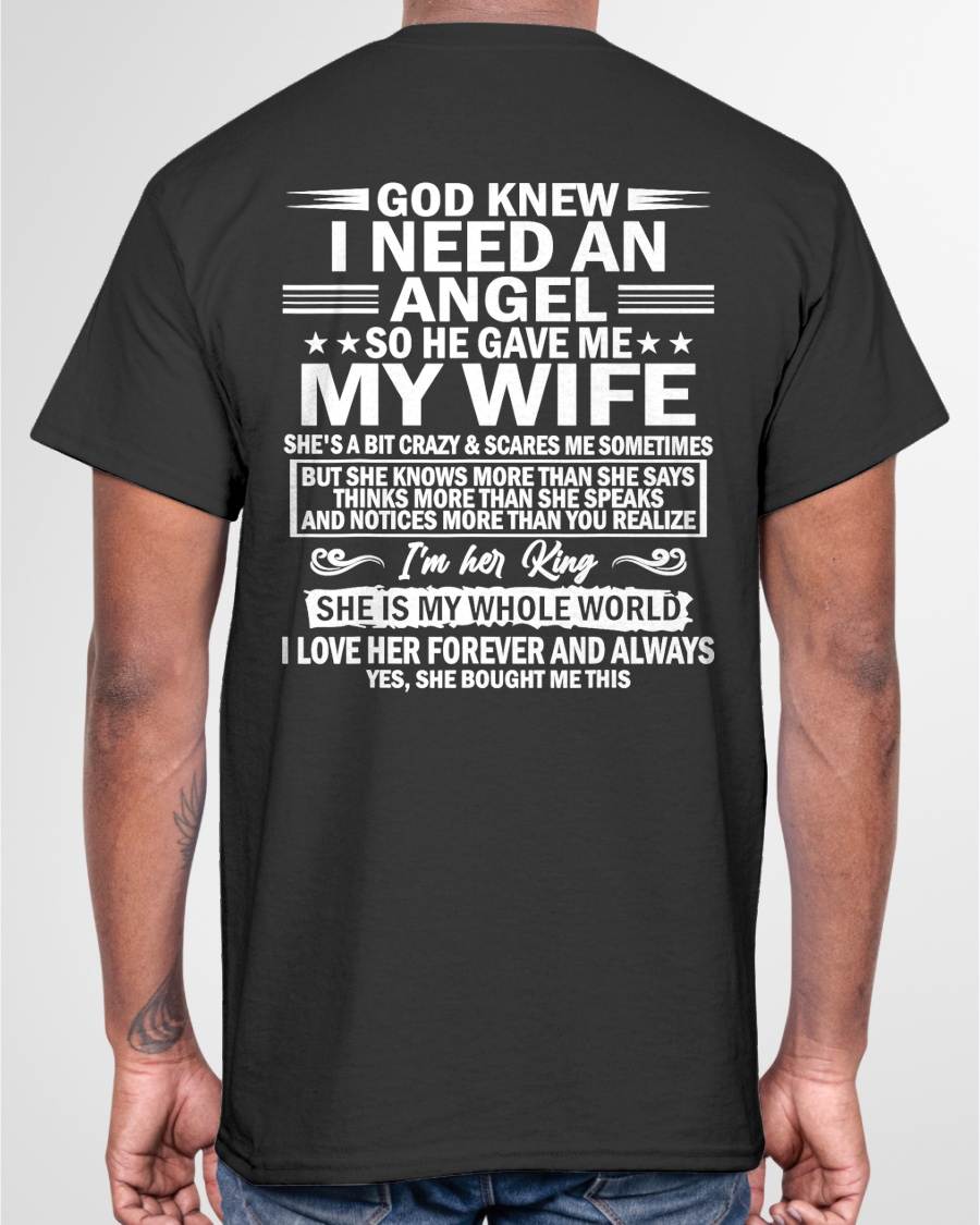 GOD KNEW I NEED AN  ANGEL SO HE GAVE ME MY WIFE - FROM WIFE - virgo00  (SKU2603-302-00)