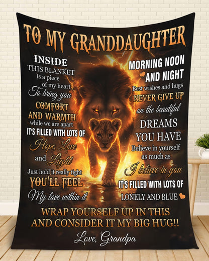 BLANKET FOR GRANDDAUGHTER – COMFORT & WARMTH GIFT FROM GRANDPA (SKUB12-87)