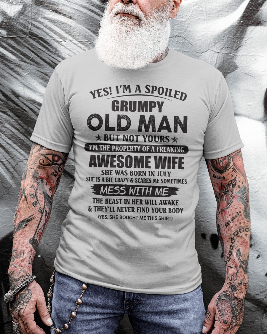 Awesome wife July- Perfect gift for husband from wife - Virgo07 (SKU96-68-07)
