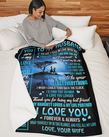 To My Husband Blanket – A Love That Feels Like Home From Wife (SKU2603-230)