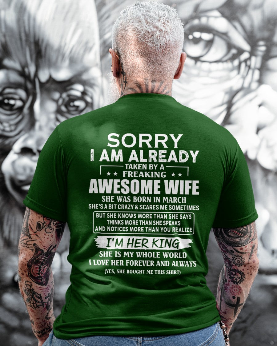 Awesome wife March - Perfect gift for husband from wife - Virgo03 (SKU68-79-03)