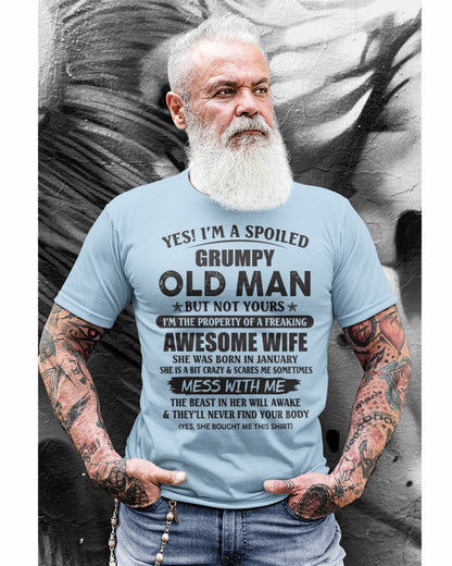 Awesome wife January - Perfect gift for husband From Wife - Virgo01 (SKU96-68-01)