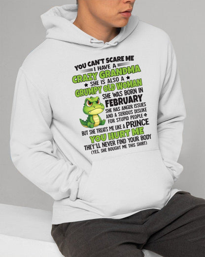 FEBRUARY - YOU CAN'T SCARE ME - FOR GRANDSON - GIFT FROM GRANDMA - virgo02 (SKU09-85-02)