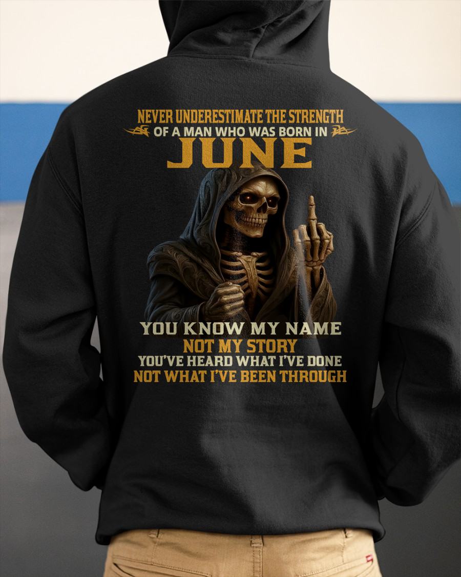 JUNE - NEVER UNDERESTIMATE - BIRTHDAY T-SHIRT FOR MEN - Virgo06 (SKU26T-01-06-06)