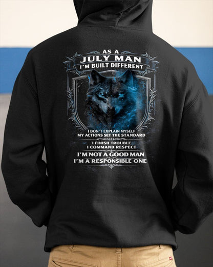 JULY - BUILT DIFFERENT - BIRTHDAY T-SHIRT FOR MEN - Virgo07 (SKU12-301-07)