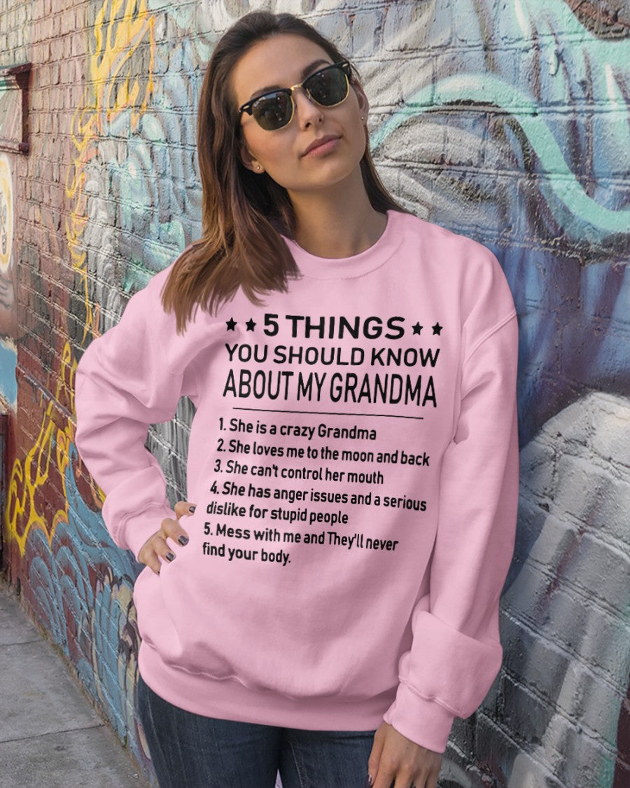 5 THINGS  YOU SHOULD KNOW ABOUT MY GRANDMA - Gift for granddaughter virgo00 (SKU10-18)