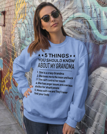 5 THINGS  YOU SHOULD KNOW ABOUT MY GRANDMA - Gift for granddaughter virgo00 (SKU10-18)