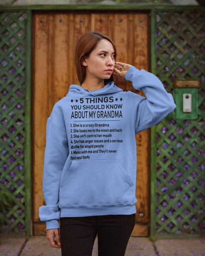 5 THINGS  YOU SHOULD KNOW ABOUT MY GRANDMA - Gift for granddaughter virgo00 (SKU10-18)
